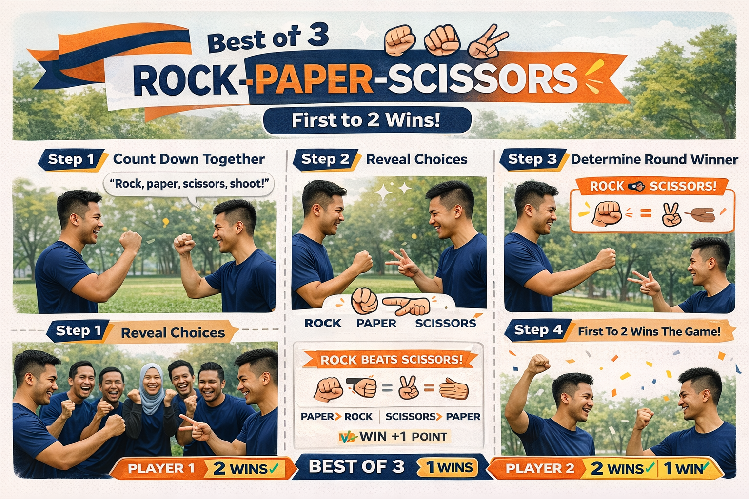 Rock Paper Scissors game activity poster